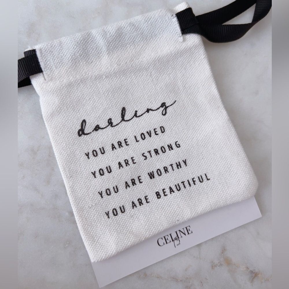Set of 5 Inspiring Affirmation Pouches, Perfect for Jewelry, Gifts,‎ Crystals